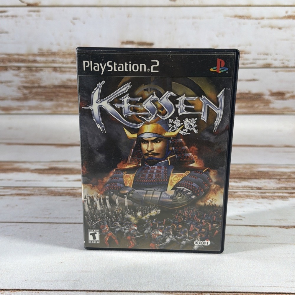 Kessen (Sony PlayStation 2 PS2, 2000) Game Tested Works No Manual Scratched